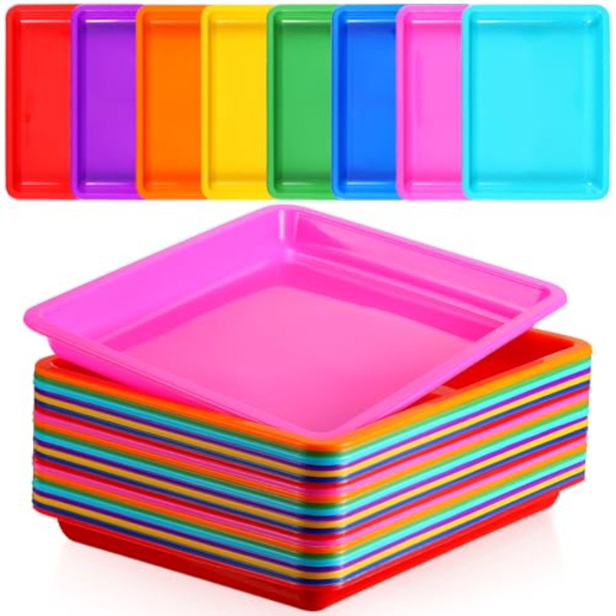 School Of Art X Craft - 24 Pcs Plastic Art Trays 11
