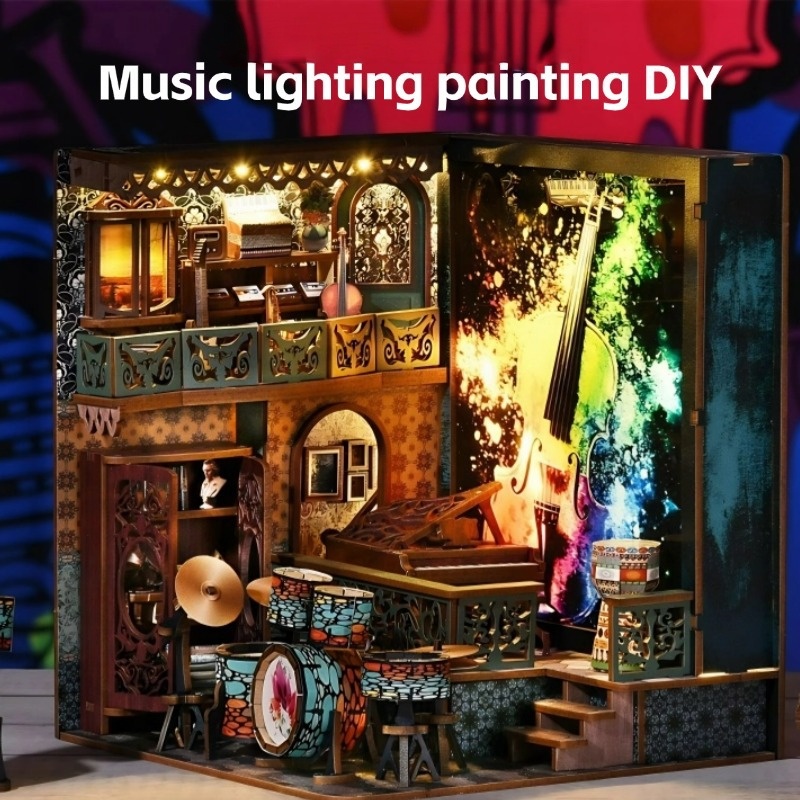 Art Craft Building - Musical Notes Light Box DIY, 3D