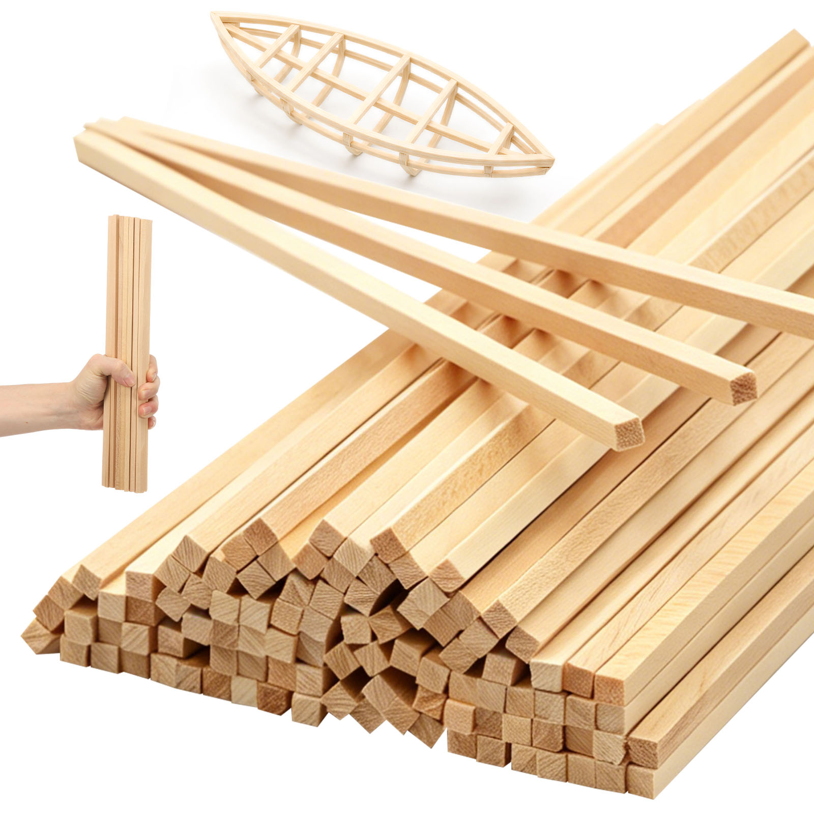 100Pcs Balsa Stick Balsa Wood  - đánh giá và giá Art Craft Building