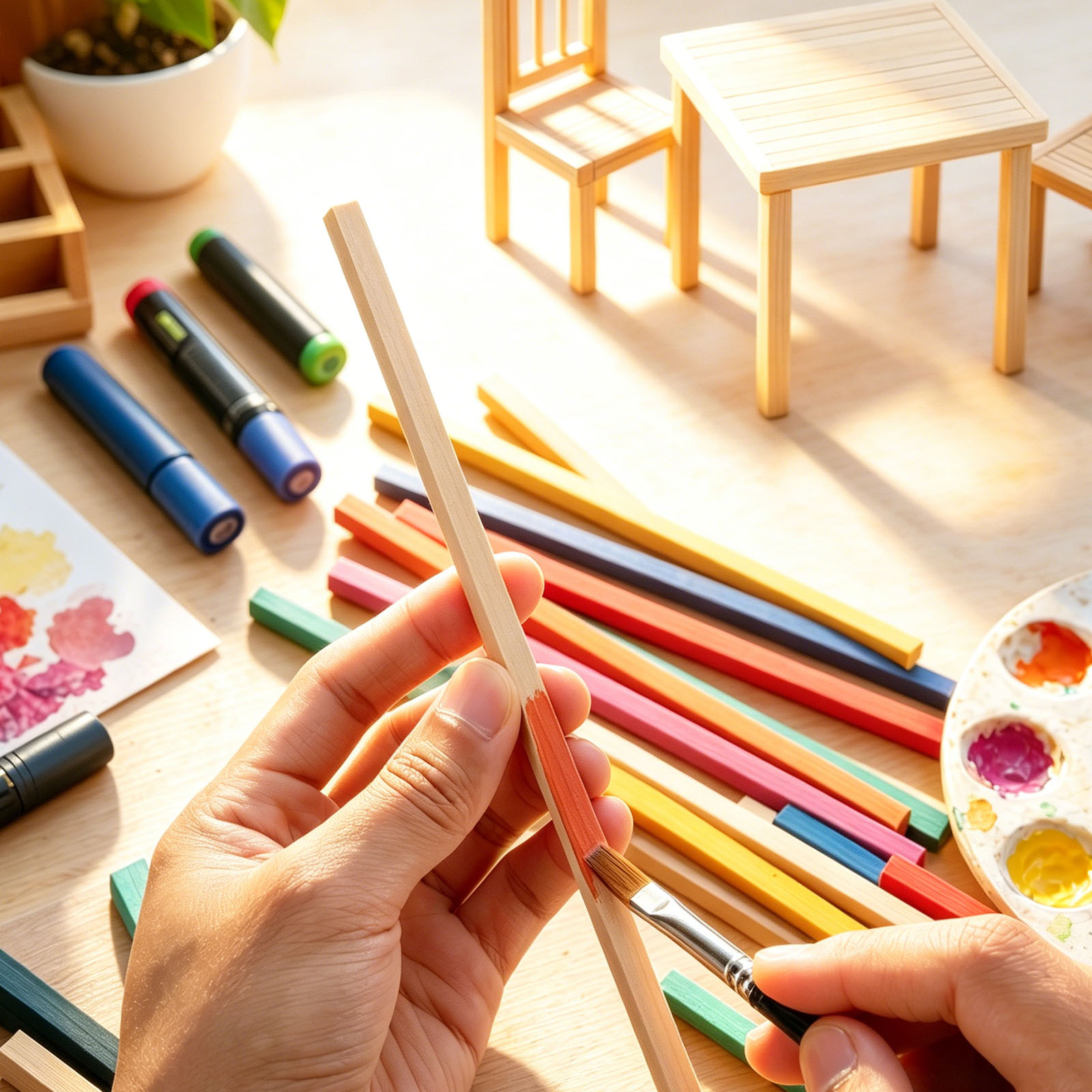 100Pcs Balsa Stick Balsa Wood  - đánh giá và giá Art Craft Building