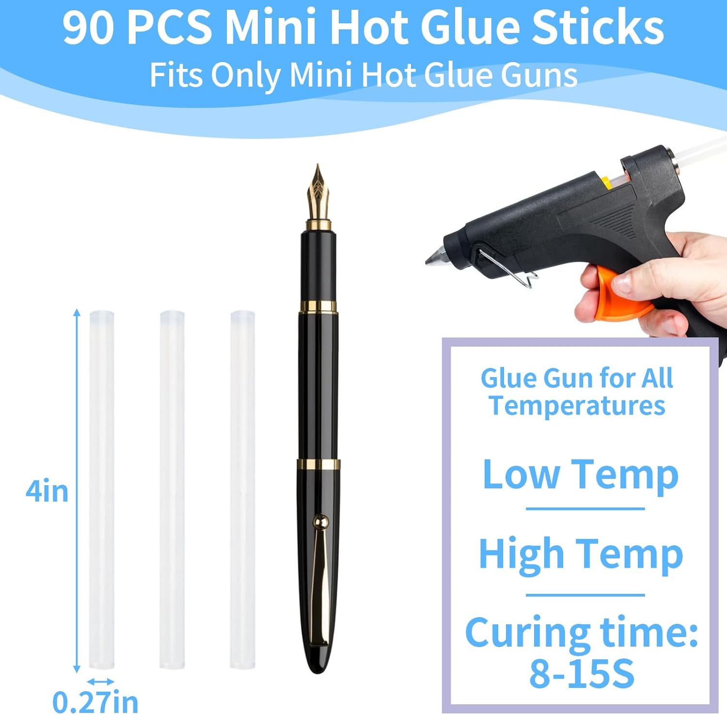 90 Pcs Mini Hot Glue Sticks Bu - đánh giá và giá School Of Art X Craft