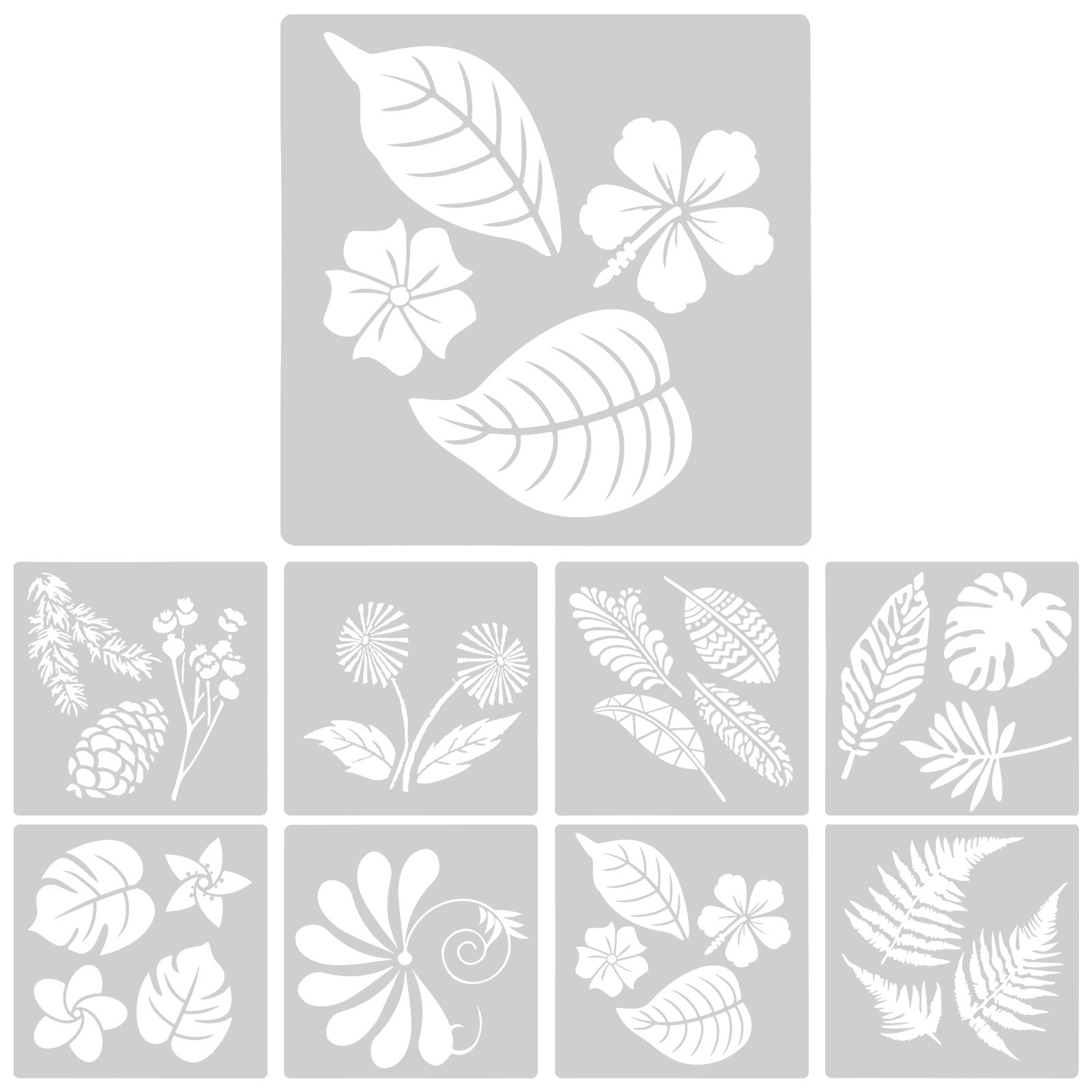 9Pcs Tropical Leaf Stencils Re - đánh giá và giá Art Craft Furniture