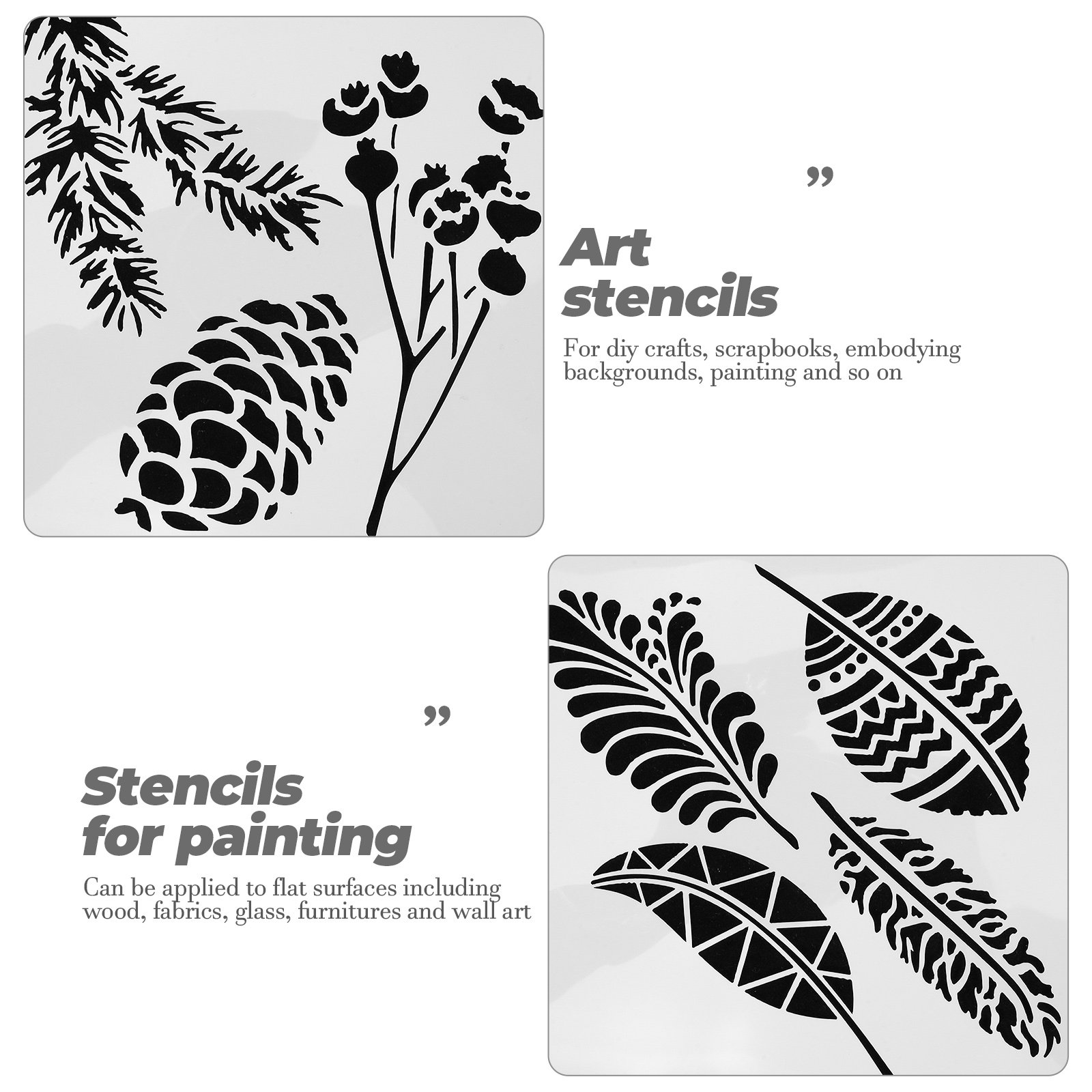 9Pcs Tropical Leaf Stencils Re - đánh giá và giá Art Craft Furniture