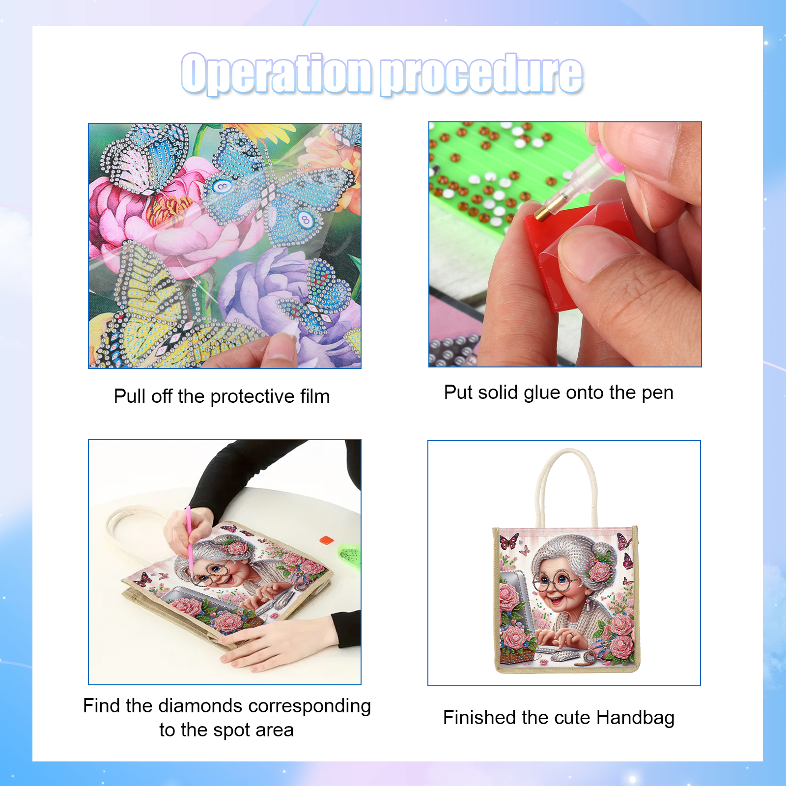 Diamond Art Painting Handbag K - đánh giá và giá Art Craft Handmade