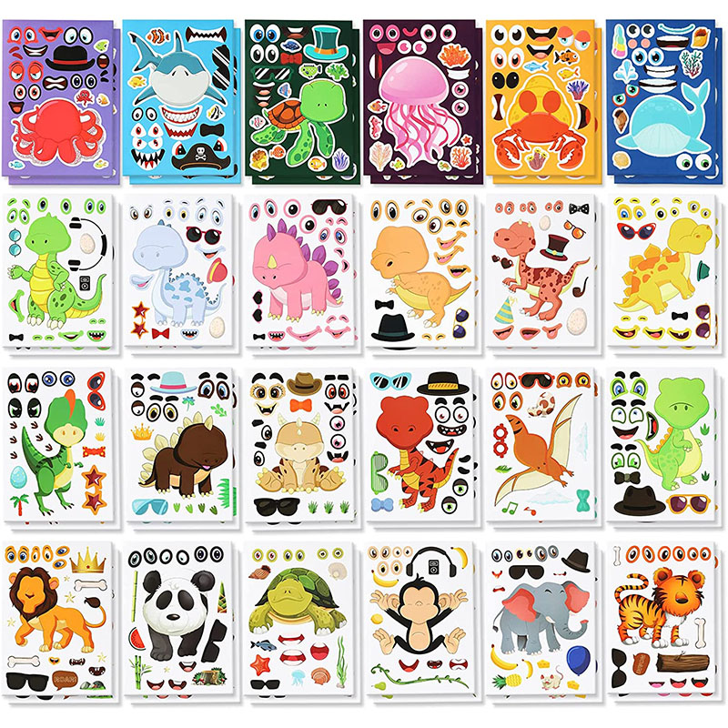 12/24 Sheets Make a Face Stick - đánh giá và giá Art And Craft Zoo Animals