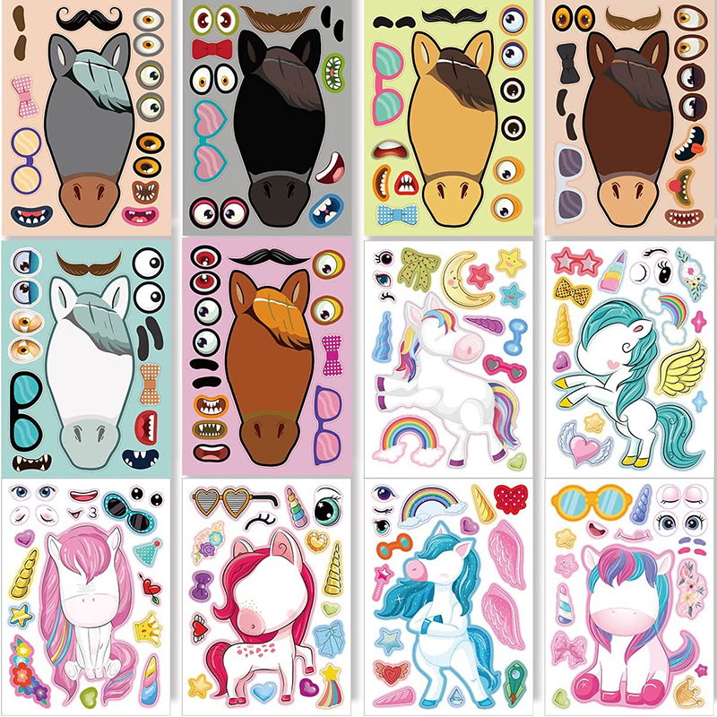 12/24 Sheets Make a Face Stick - đánh giá và giá Art And Craft Zoo Animals