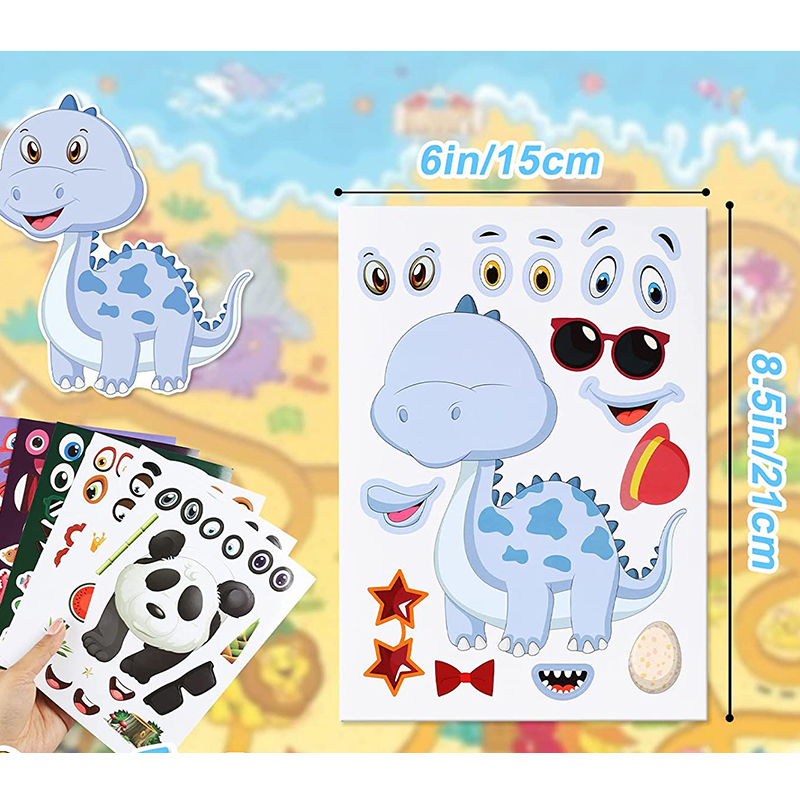 12/24 Sheets Make a Face Stick - đánh giá và giá Art And Craft Zoo Animals