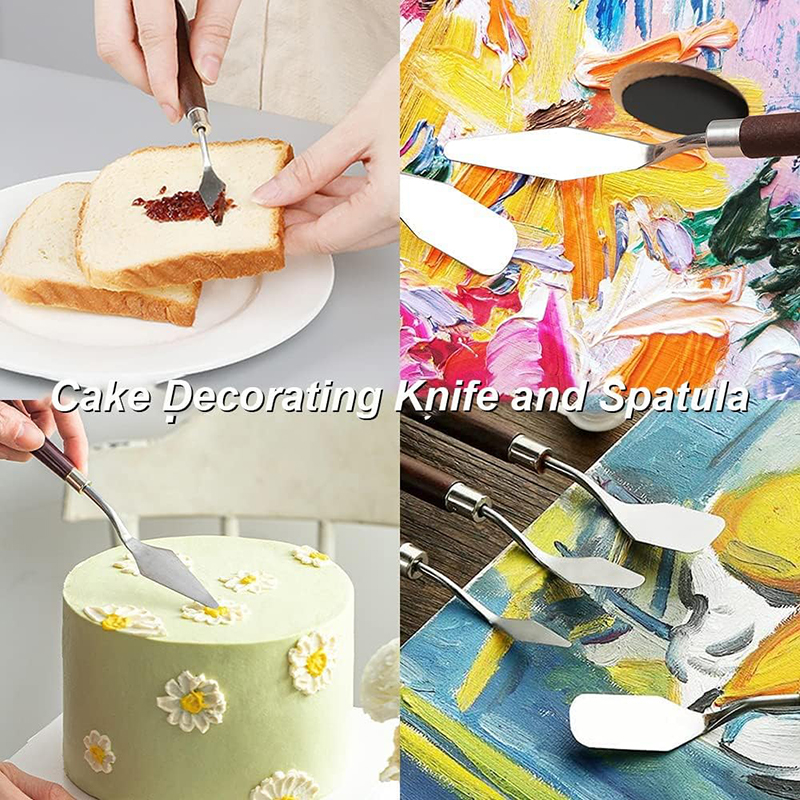 5Pcs Cake Cream Spatula Set St - đánh giá và giá Painting Knife Palette