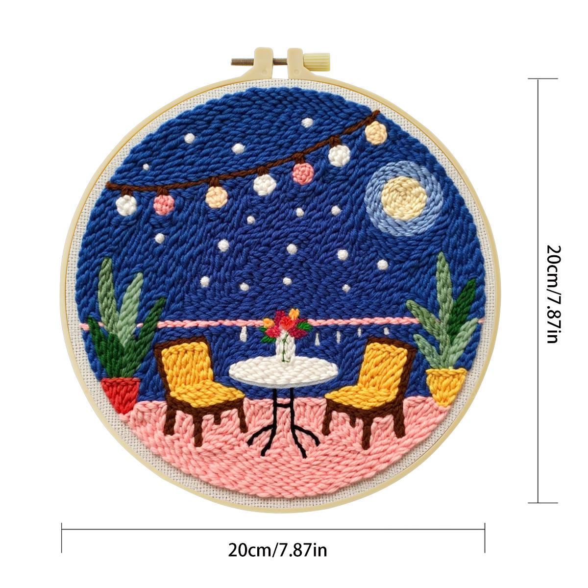 20X20CM/7.87inch Table Punch N - đánh giá và giá Punch Needle Kit