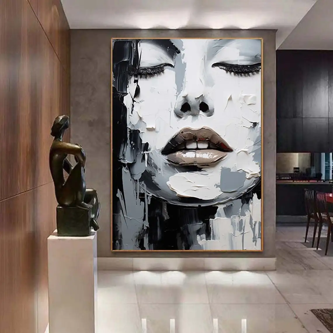 Frameless Sleeping beauty abst - đánh giá và giá Painting Knife Palette