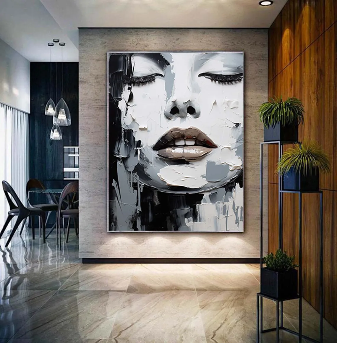 Frameless Sleeping beauty abst - đánh giá và giá Painting Knife Palette