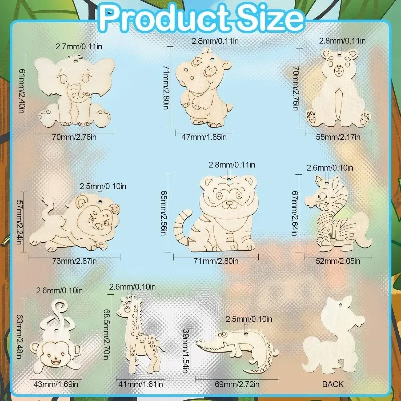 9pcs 9 Styles Zoo Animals Unfi - đánh giá và giá Art And Craft Zoo Animals
