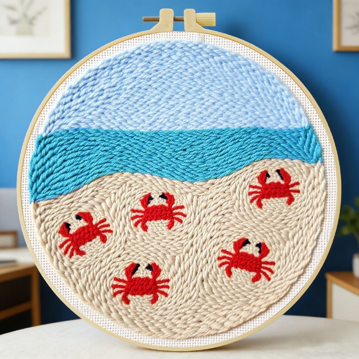 20X20CM/7.87inch Animal - Crab - đánh giá và giá Punch Needle Kit