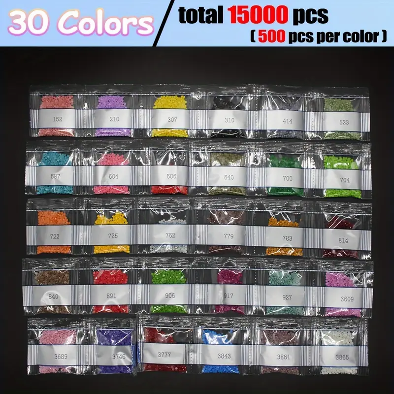30 Vivid Colored Diamond Paint - đánh giá và giá Diamond Painting Kit