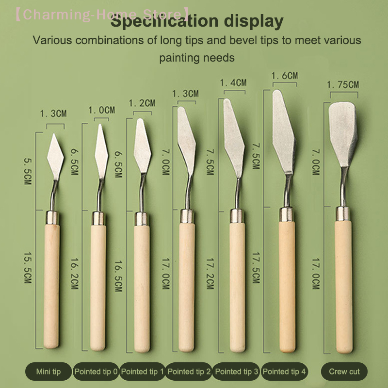 【M】7Pcs/Set Stainless Steel Oi - đánh giá và giá Painting Knife Palette