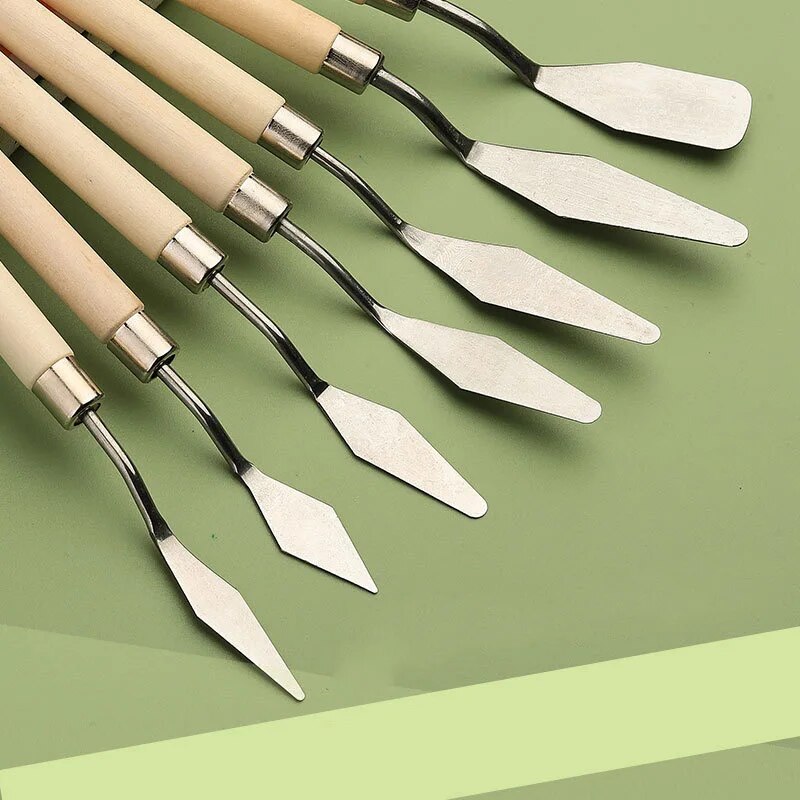 7pcs Stainless Steel Oil Paint - đánh giá và giá Painting Knife Palette