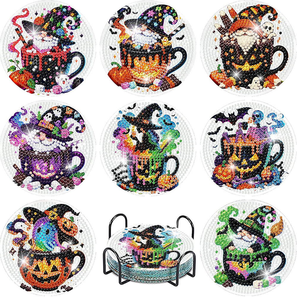 8PCS 5D Halloween Gnome Diamon - đánh giá và giá Art Craft For Adults