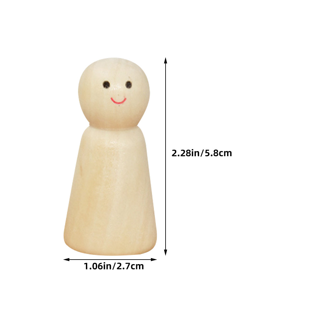 10pcs Diy Wooden Peg Unfinishe - đánh giá và giá Art Craft Class