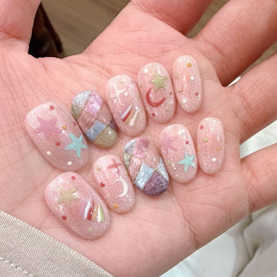 10Pcs Sweet Pink Short Round H - đánh giá và giá Art Craft Handmade
