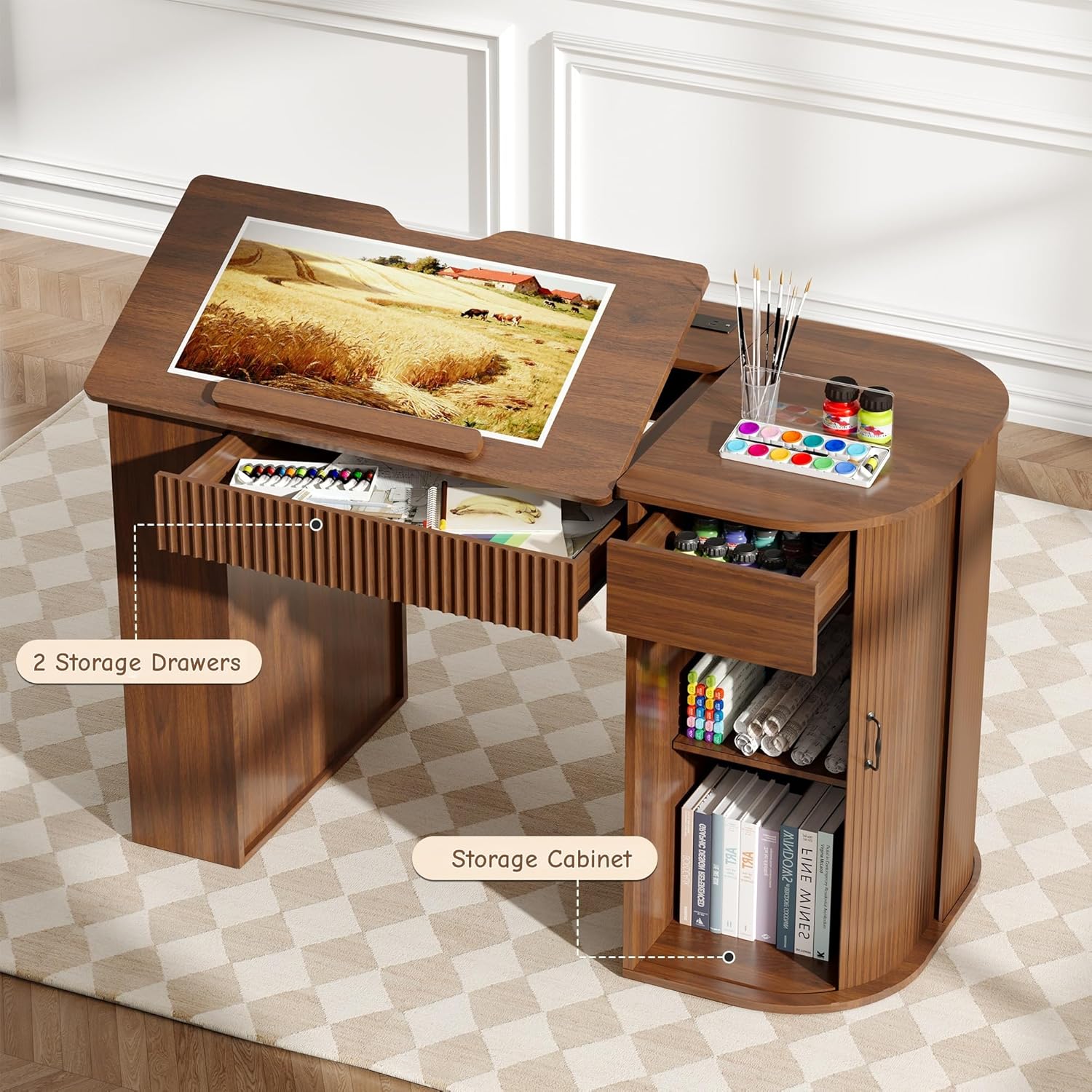 Drafting Table with Storage Ca - đánh giá và giá Art & Craft Teacher Vacancy