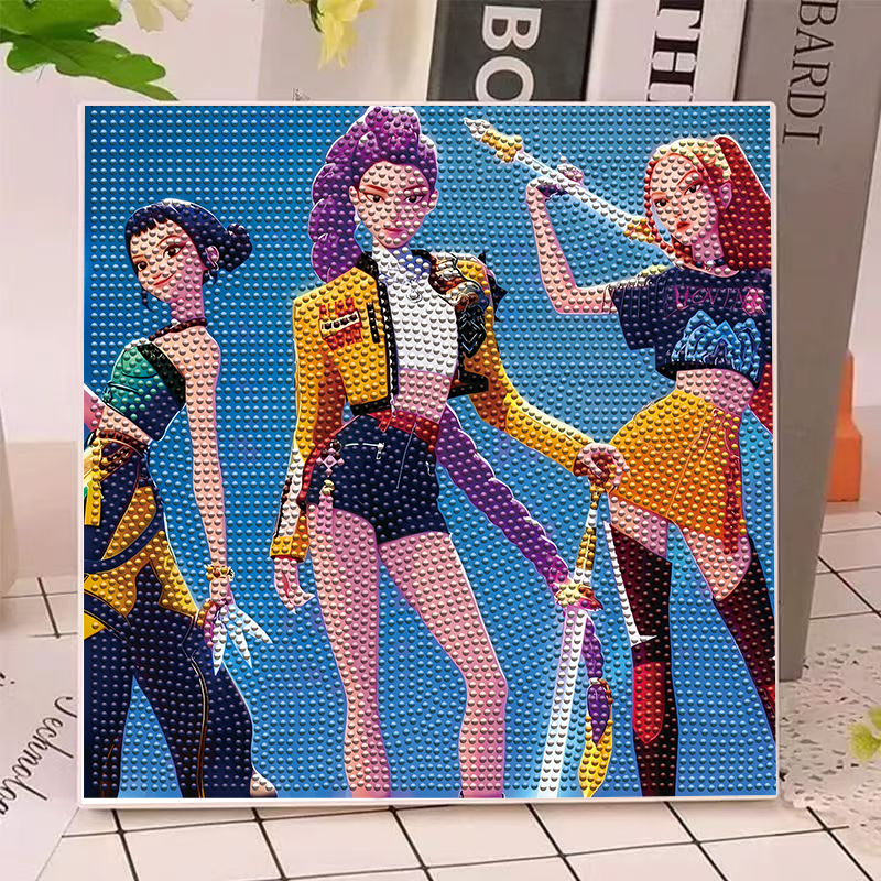 Anime Gilrs Lumi Mila Zoi K-po - đánh giá và giá Diamond Painting Kit