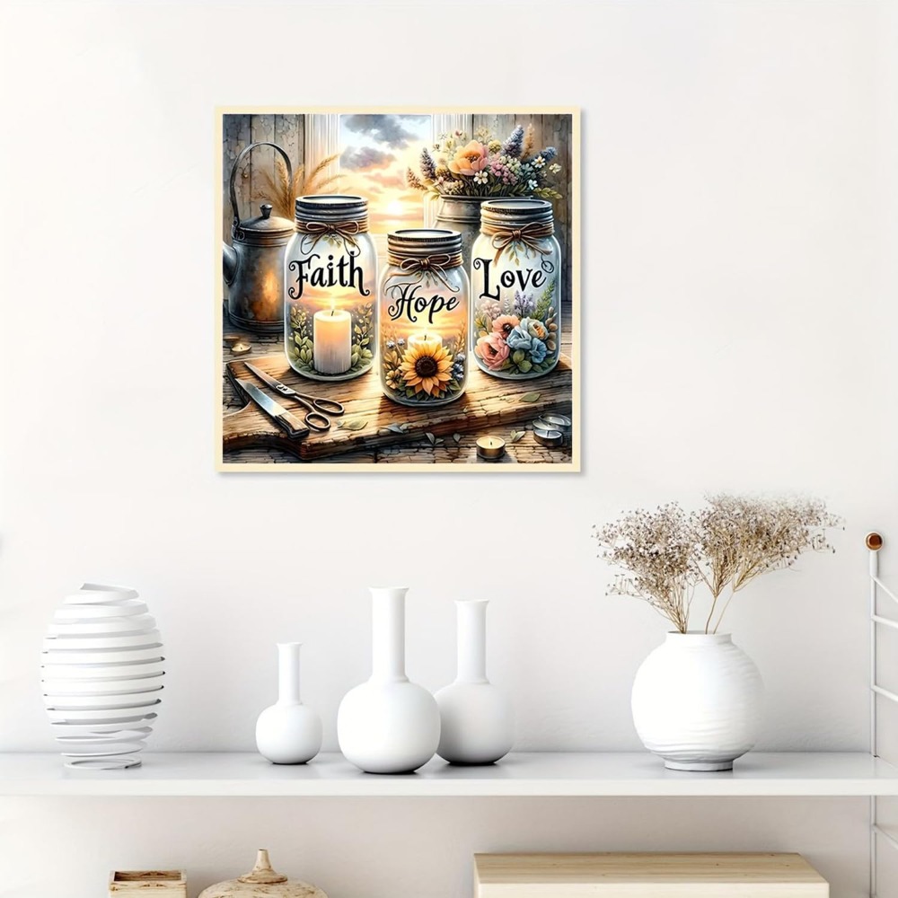 Faith Hope Love 5D Diamond Pai - đánh giá và giá Diamond Painting Kit