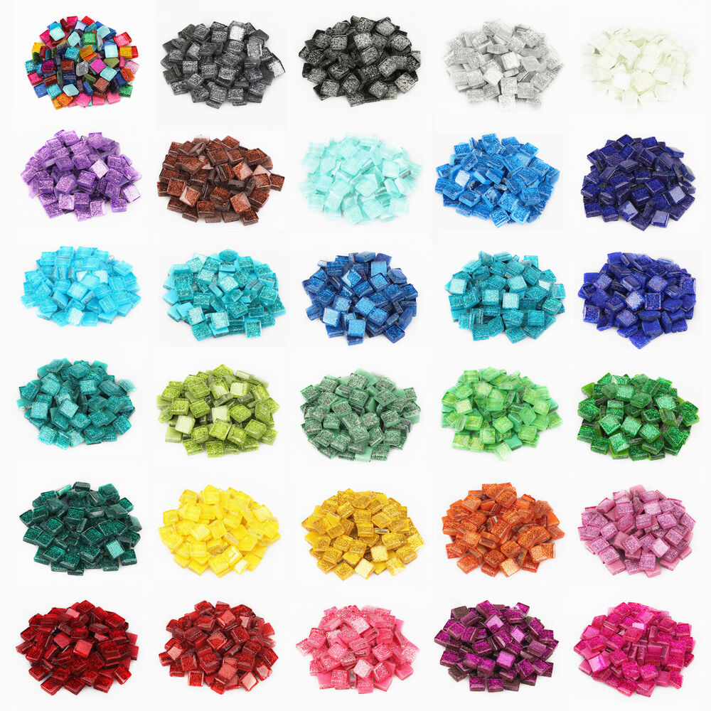100g Glitter Glass Mosaic Tile - đánh giá và giá Art Craft Hobbies