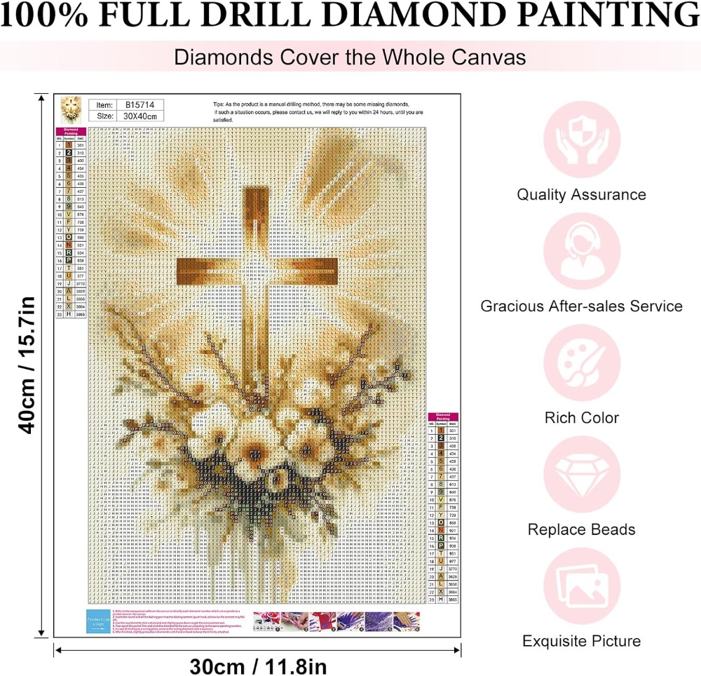 Religious Cross Diamond Art Ki - đánh giá và giá Art Craft For Adults