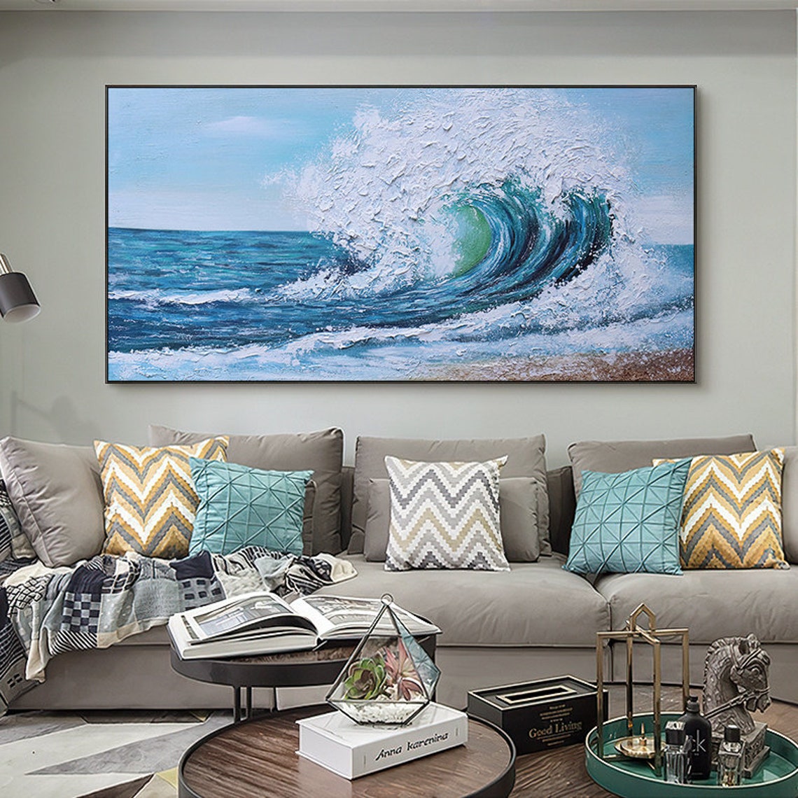Waves Modern  Large Palette Kn - đánh giá và giá Painting Knife Palette